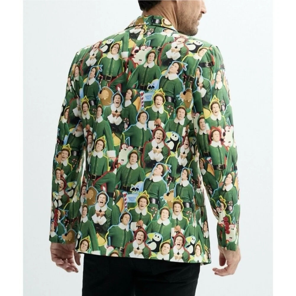 Suitmeister‎ Sport Coat Blazer Small 34 36 Buddy The Elf Christmas Holiday Party